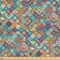 Ambesonne Bohemian Fabric by the Yard, Geometric Pattern Ornamental Floral Folk Art Abstract, Decorative Fabric for Upholstery and Home Accents, 3 Yards, Multicolor